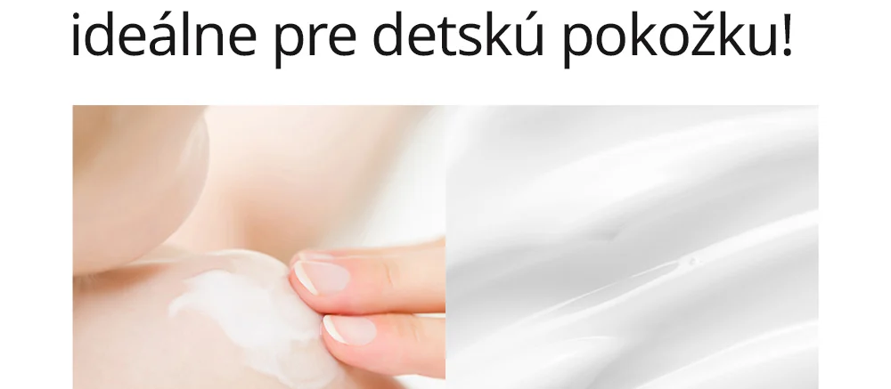 Krémová textúra rozotieraná na prste